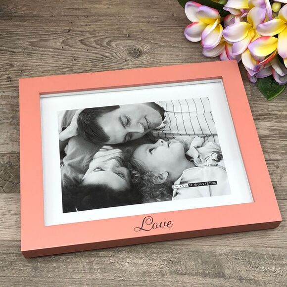 Papyrus Coral Pink Love Family Picture Frame NEW - Picture 2 of 8